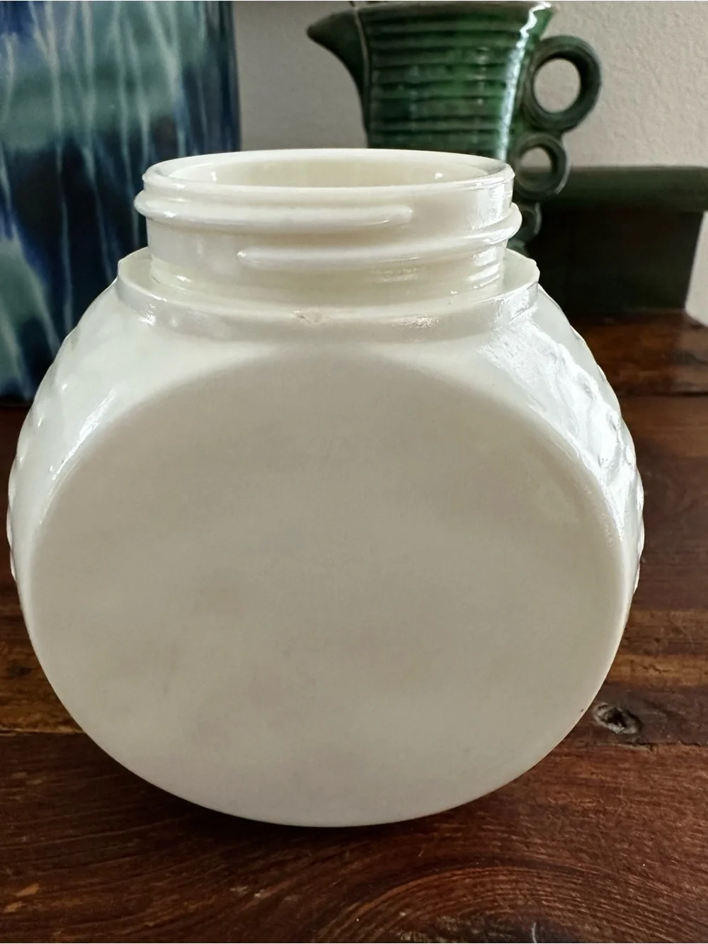 Vintage Vitrock Uranium Milk Glass Pepper Shaker